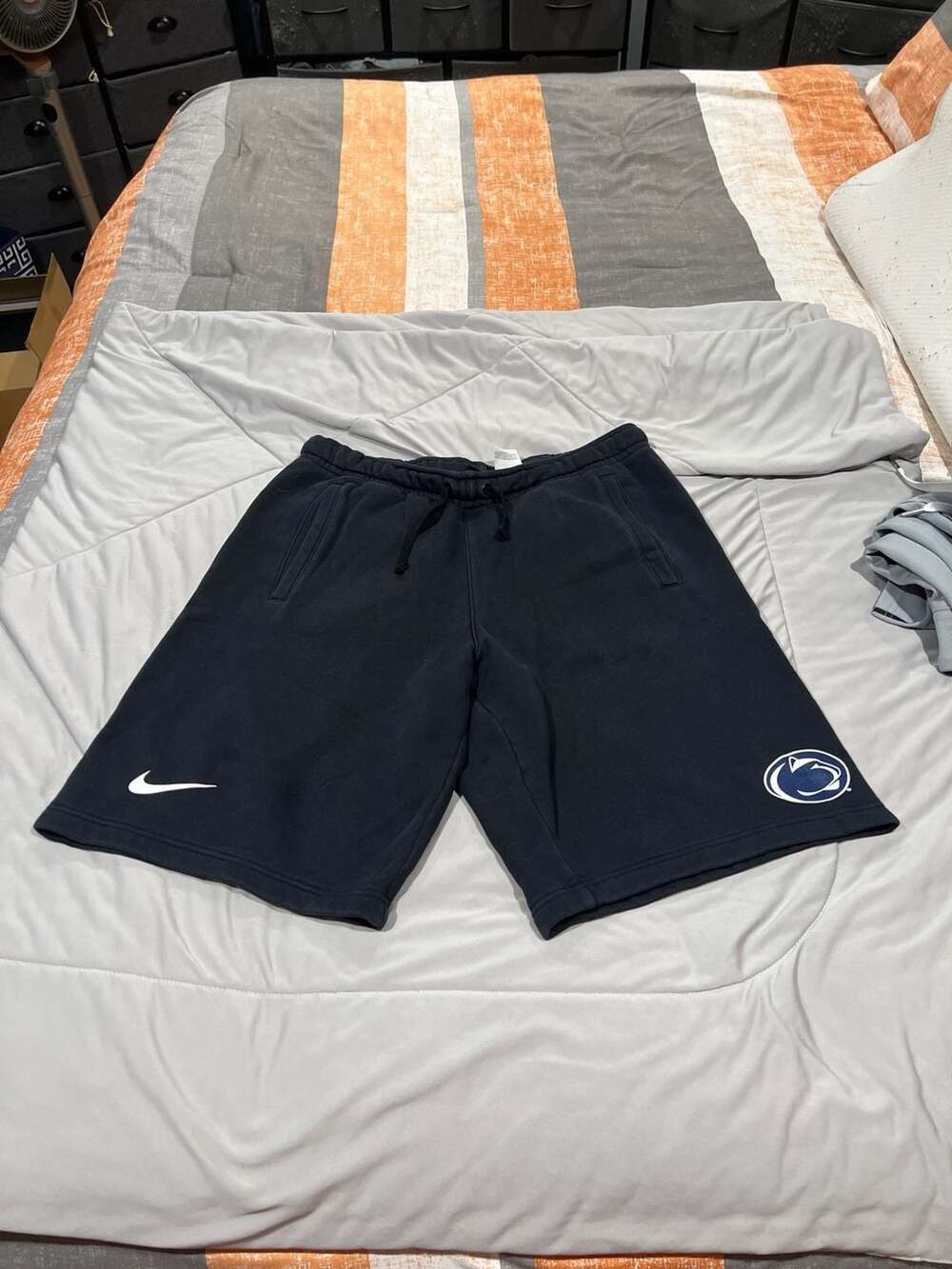 Nike Penn State Nittany Lions Club Fleece Shorts Men's Size Medium Navy